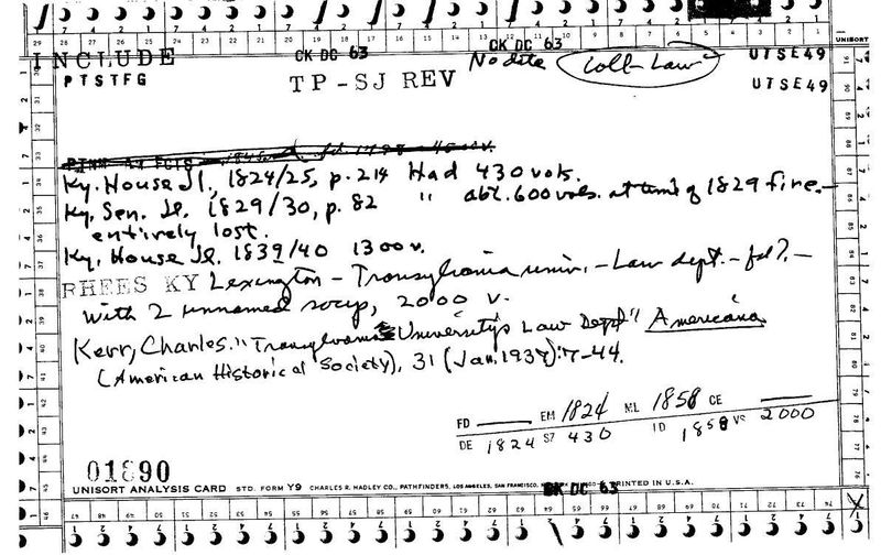 Transylvania Univesity - Law Department