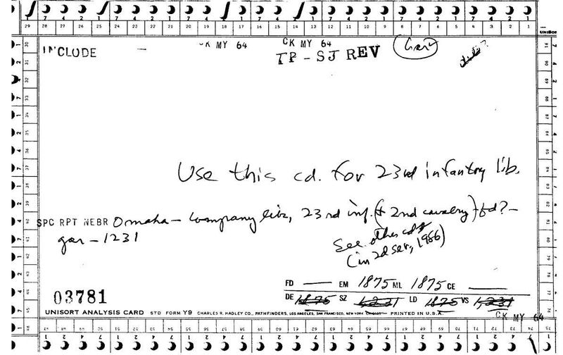 Company Library - 23rd Infintry and 2nd Cavalry
