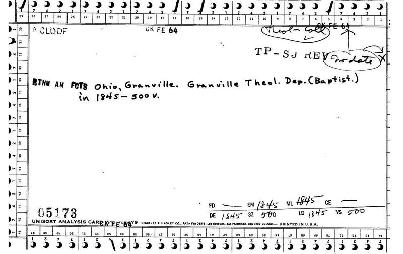Granville Theological Department