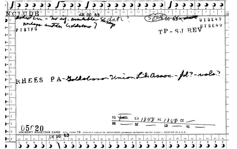 Union Library Assoc.