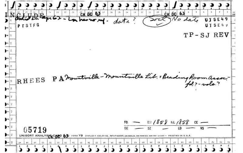 Mountville Library and Reading Room Assoc.