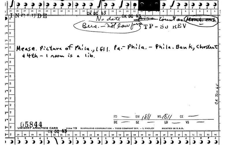 Philadelphia Bank, Chestnut Business Library ?
