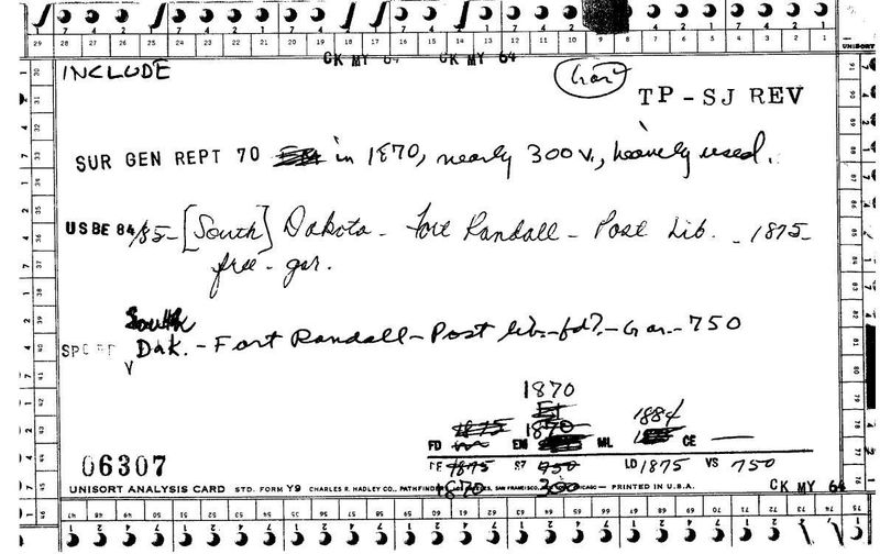 Fort Randall Post Library