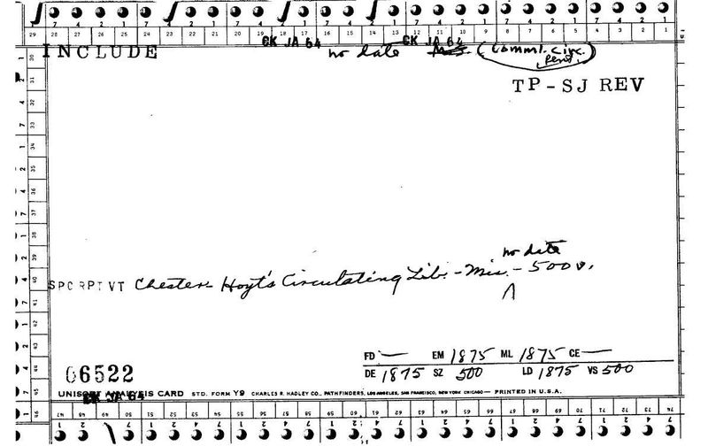 Hoyt's Circulating Library