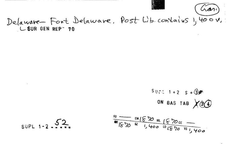 Fort Delaware Post Library