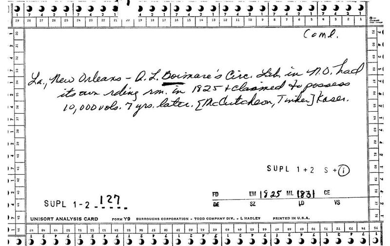 Boimare's Circulating Library