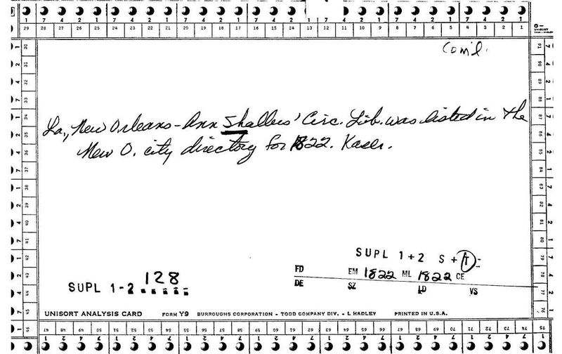 Ann Shallers' Circulating Library