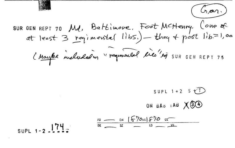 Fort McHenry Post Library