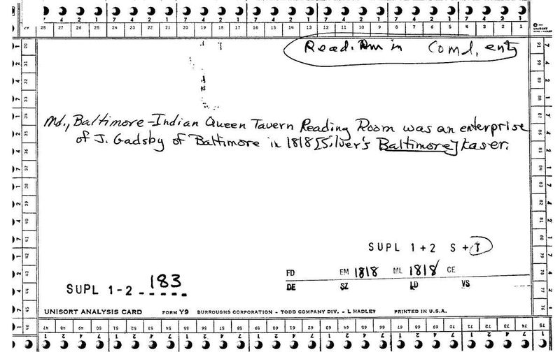 Indian Queen Tavern Reading Room