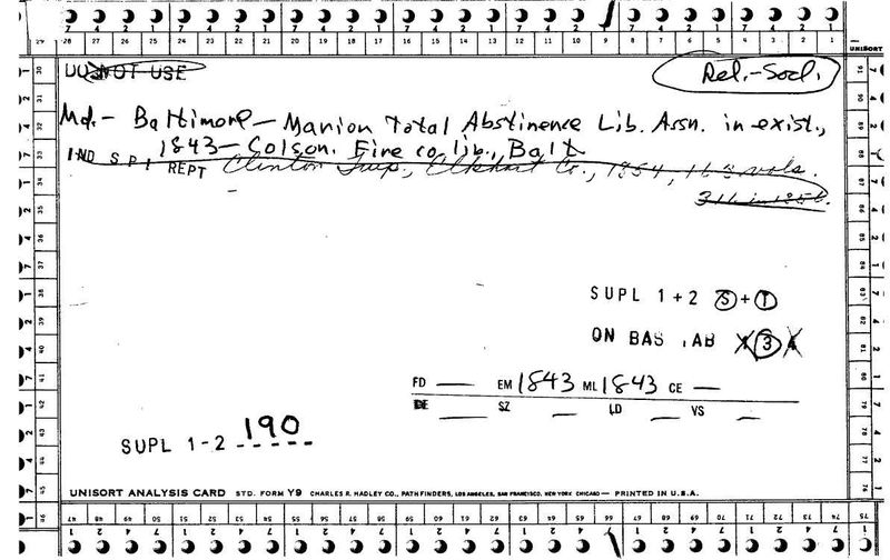 Marion Total Abstinence Library Assoc.