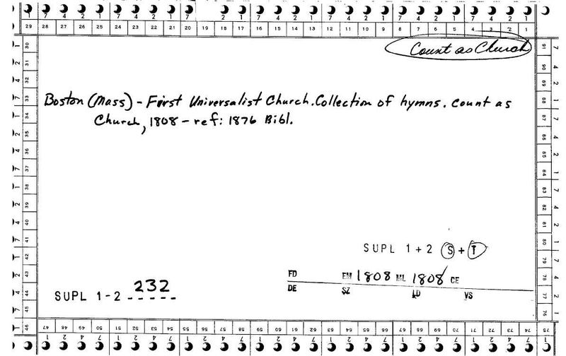 First Universalist Church Collection of Hymns
