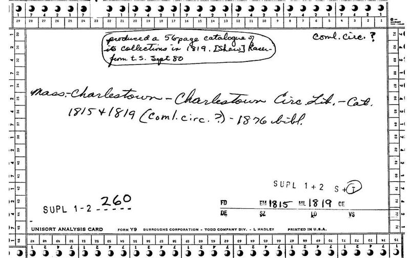 Charlestown Circulating Library