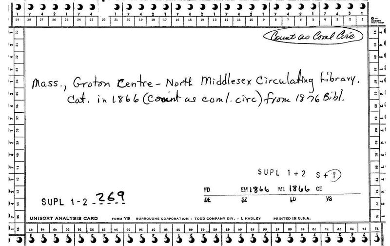 North Middlesex Circulating Library