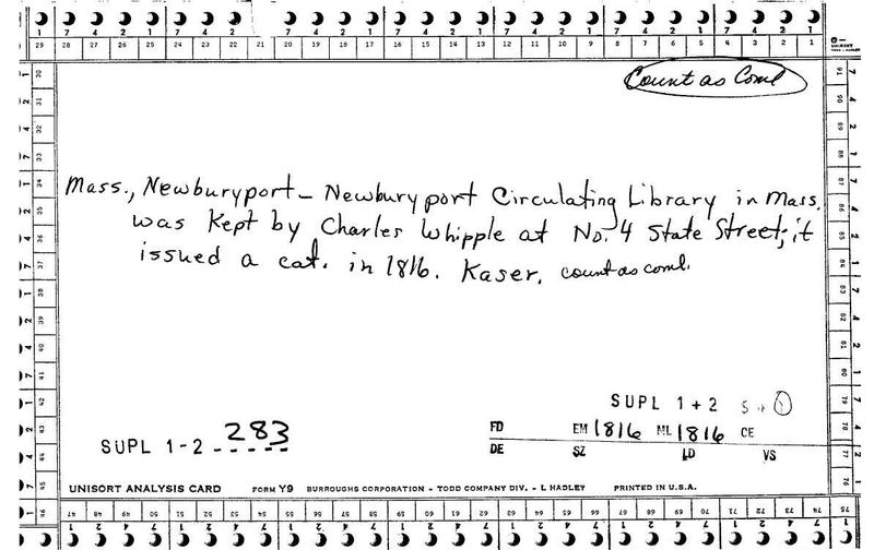 Newburyport Circulating Library