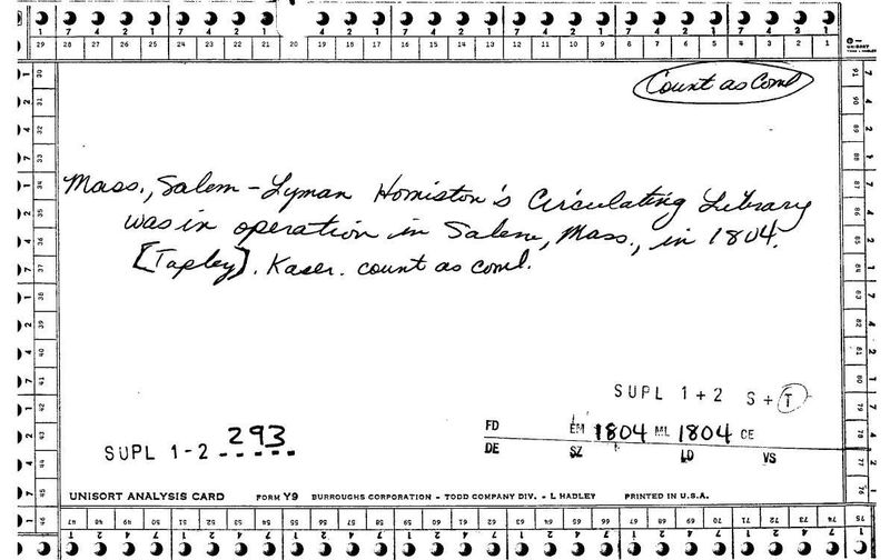 Lyman Homiston's Circulating Library