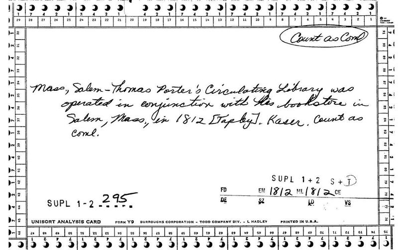 Thomas Porter's Circulating Library