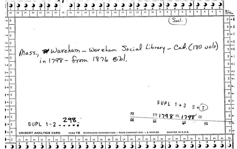 Wareham Social Library