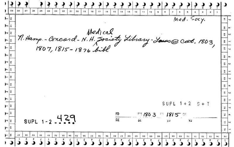 N.H. Medical Society Library