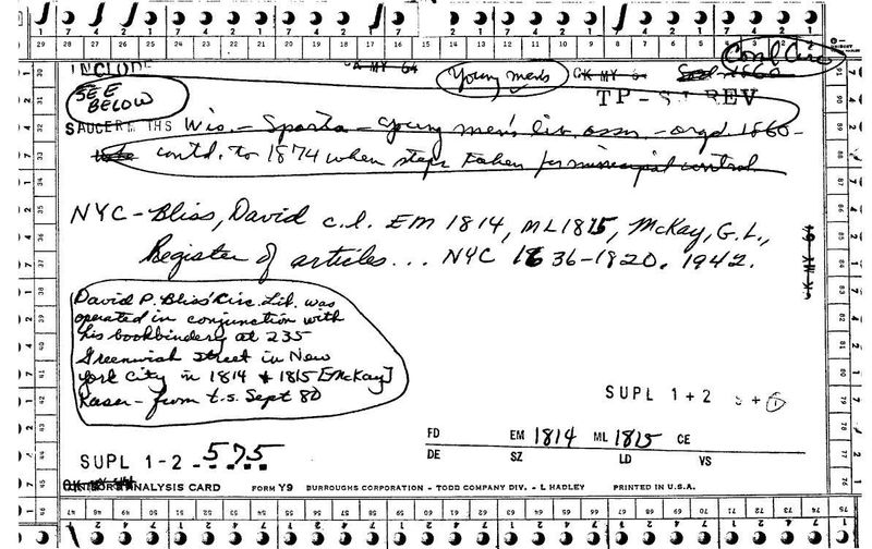 David Bliss Circulating Library