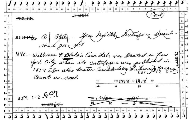 Willaim Blake's Circulating Library