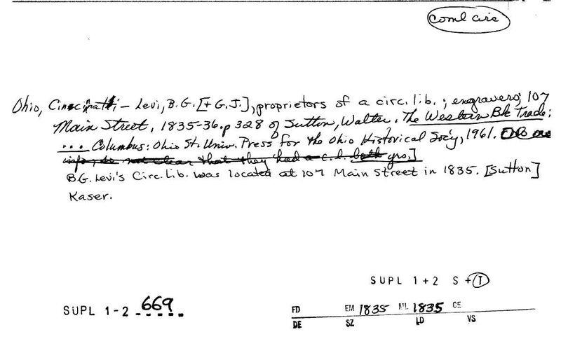 Levi Circulating Library