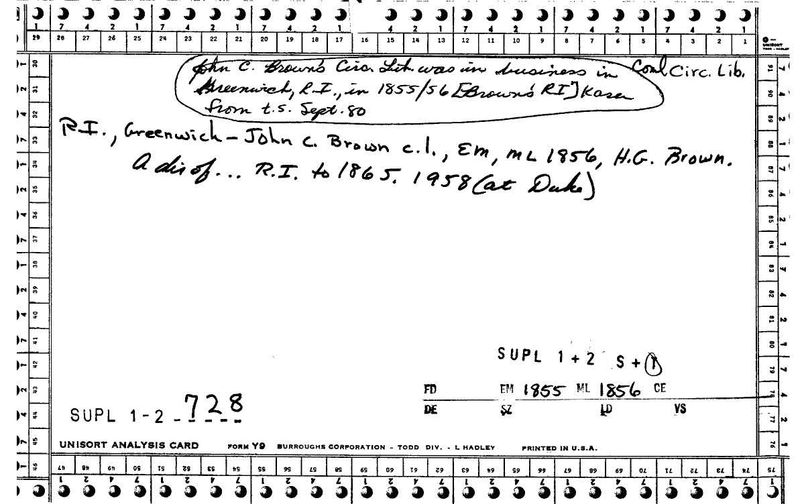 John C. Brown  Circulating Library