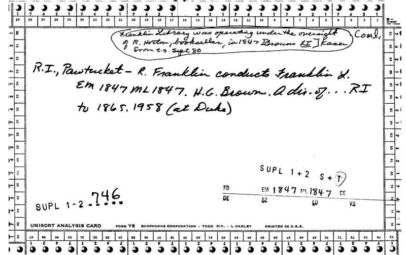 R. Franklin Circulating Library