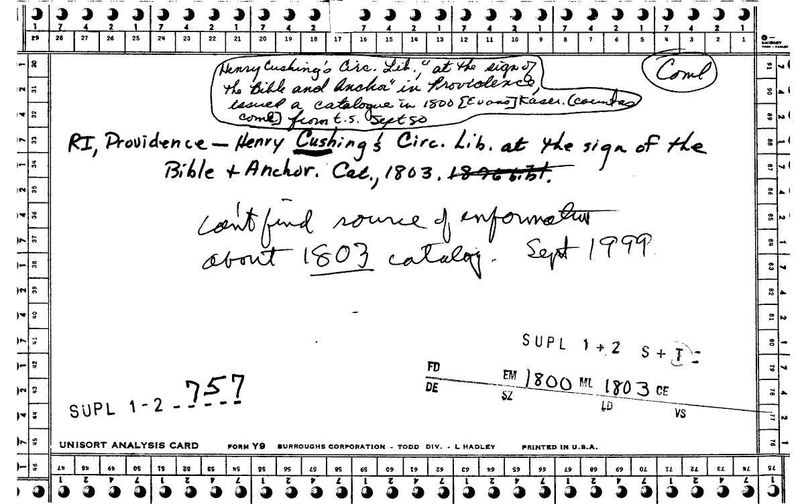 Henry Cushing's Circulating Library