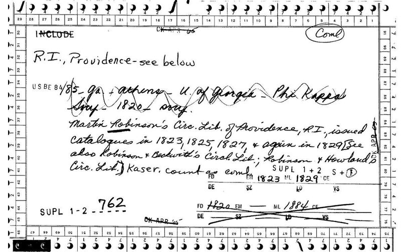 Martin Robinson's Circulating Library