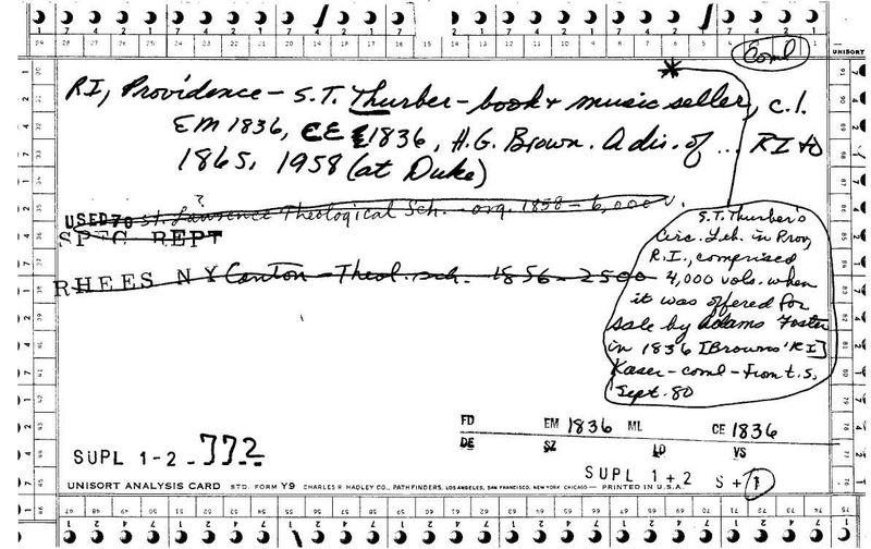 S.T. Thurber Circulating Library