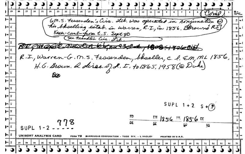 G.M.S. Fessenden Circulating Library
