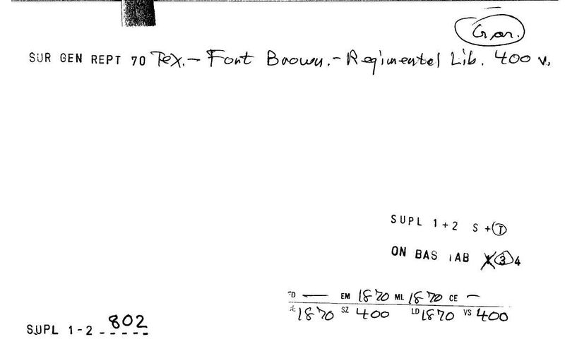 Fort Brown Regimental Library