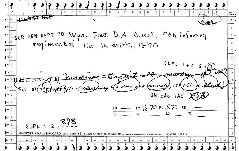 Fort D.A. Russell 9th Infantry