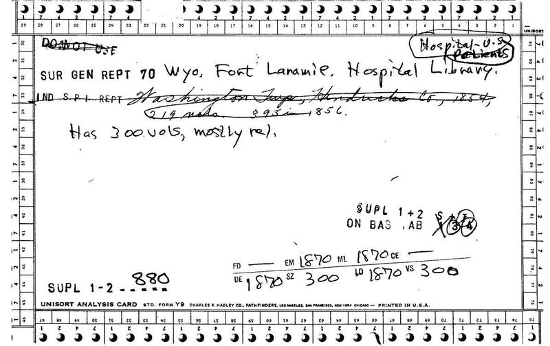 Fort Laramie Hospital Library