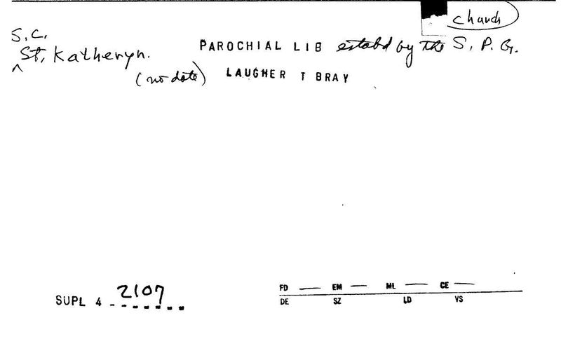 St. Katheryn Parochial Library