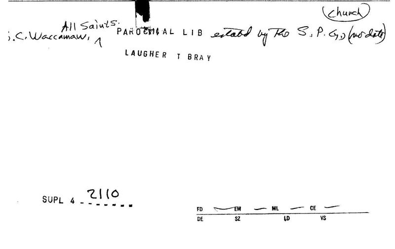 All Saints Parochial Library