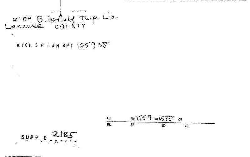 Blissfield Township Library
