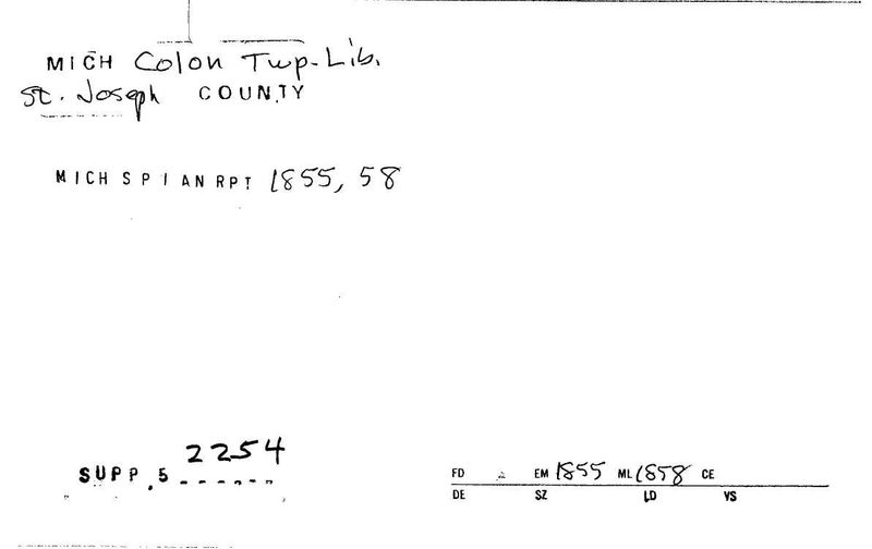 Colon Township Library