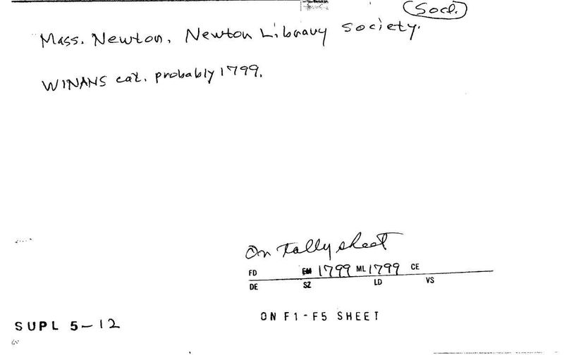 Newton Library Society