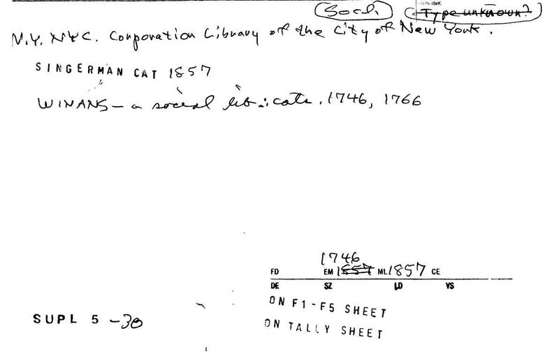 Corporation Library of the City of New York