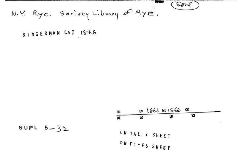 Society Library of Rye