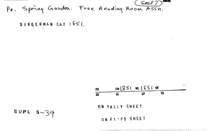 Free Reading Room Assoc.