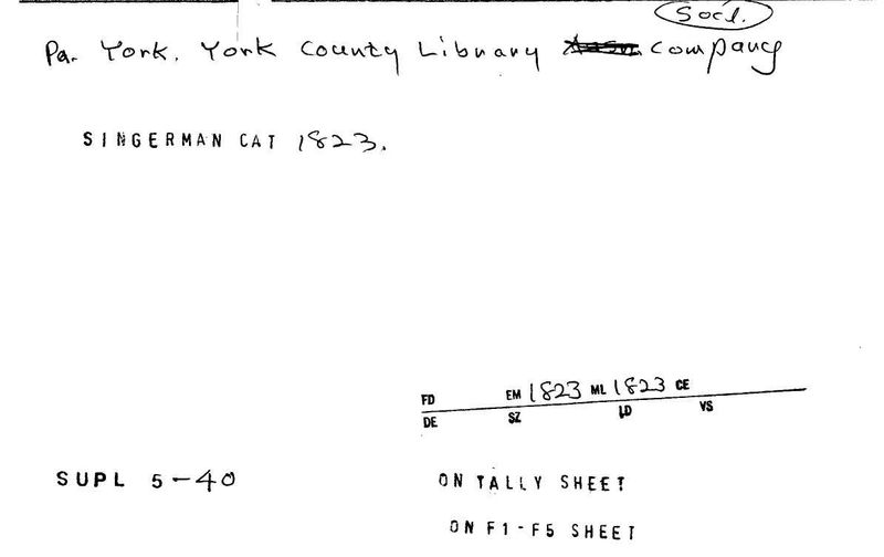 York County Library Company