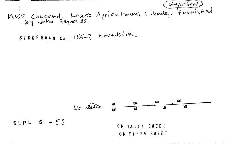 Lenox Agricultural Library