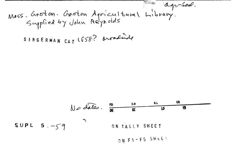 Groton Agricultural Library