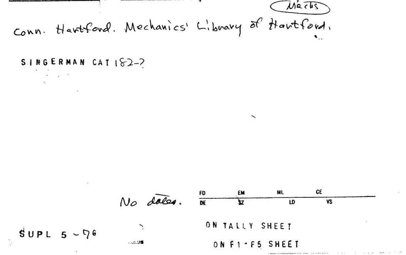 Mechanics' Library of Hartford