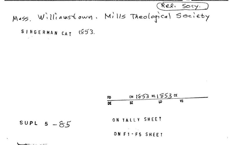 Mills Theological Society