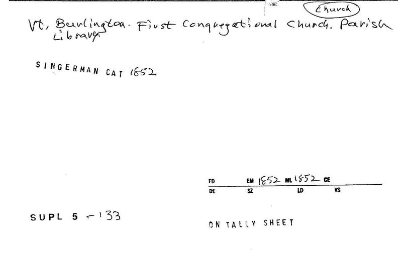 First Congregational Church Parish Library