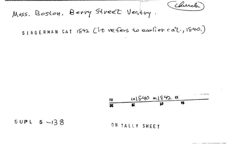 Berry Street Vestry