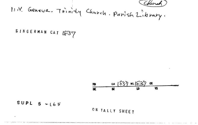 Trinity Church Parish Library